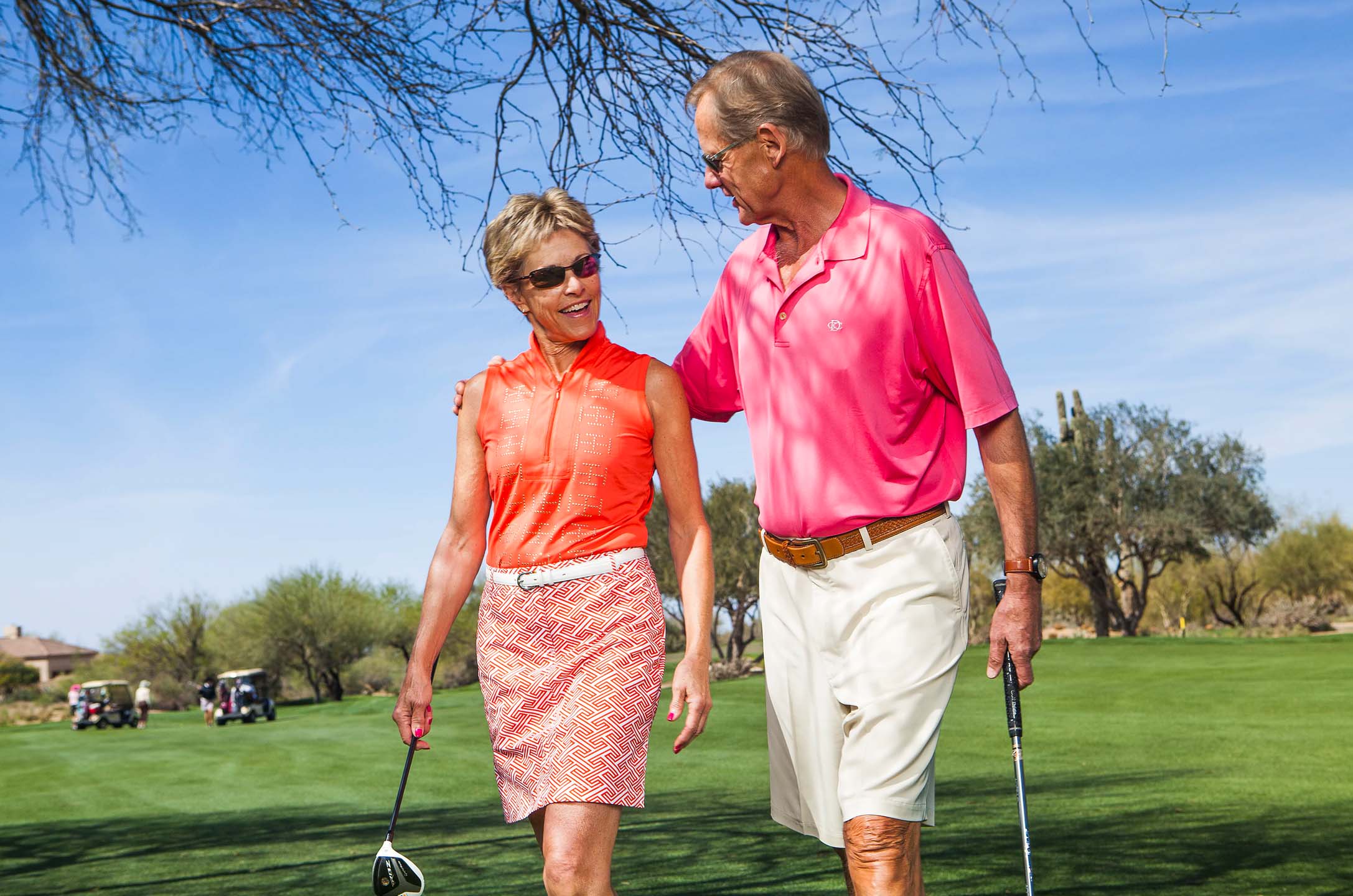 golfcouple golfing couple